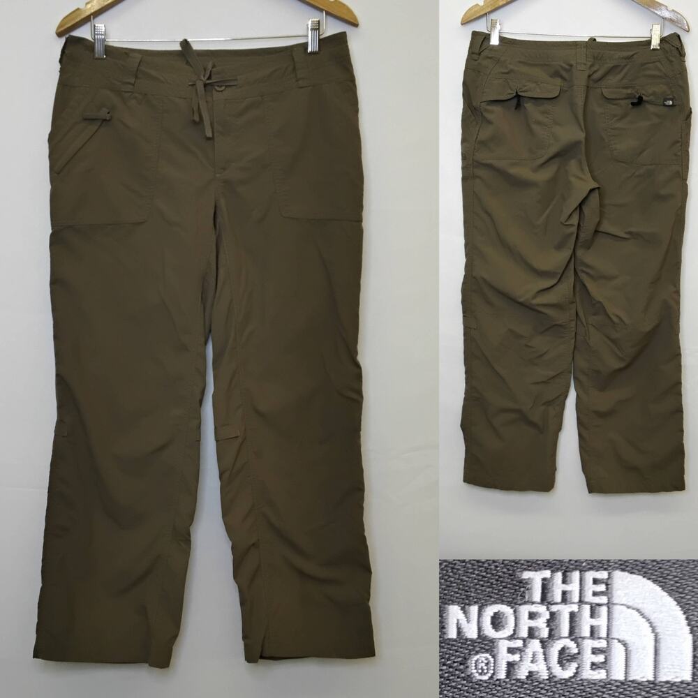 The North Face Hiking Pants Women's 12 (34x29) Brown Drawstring Outdoors #J5584